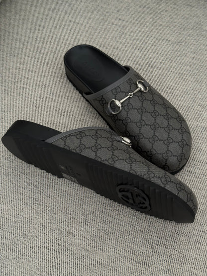 Gucci GG Horsebite Slider Mules- UK 10 Brand New