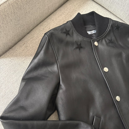 Givenchy Black Leather Jacket – UK46