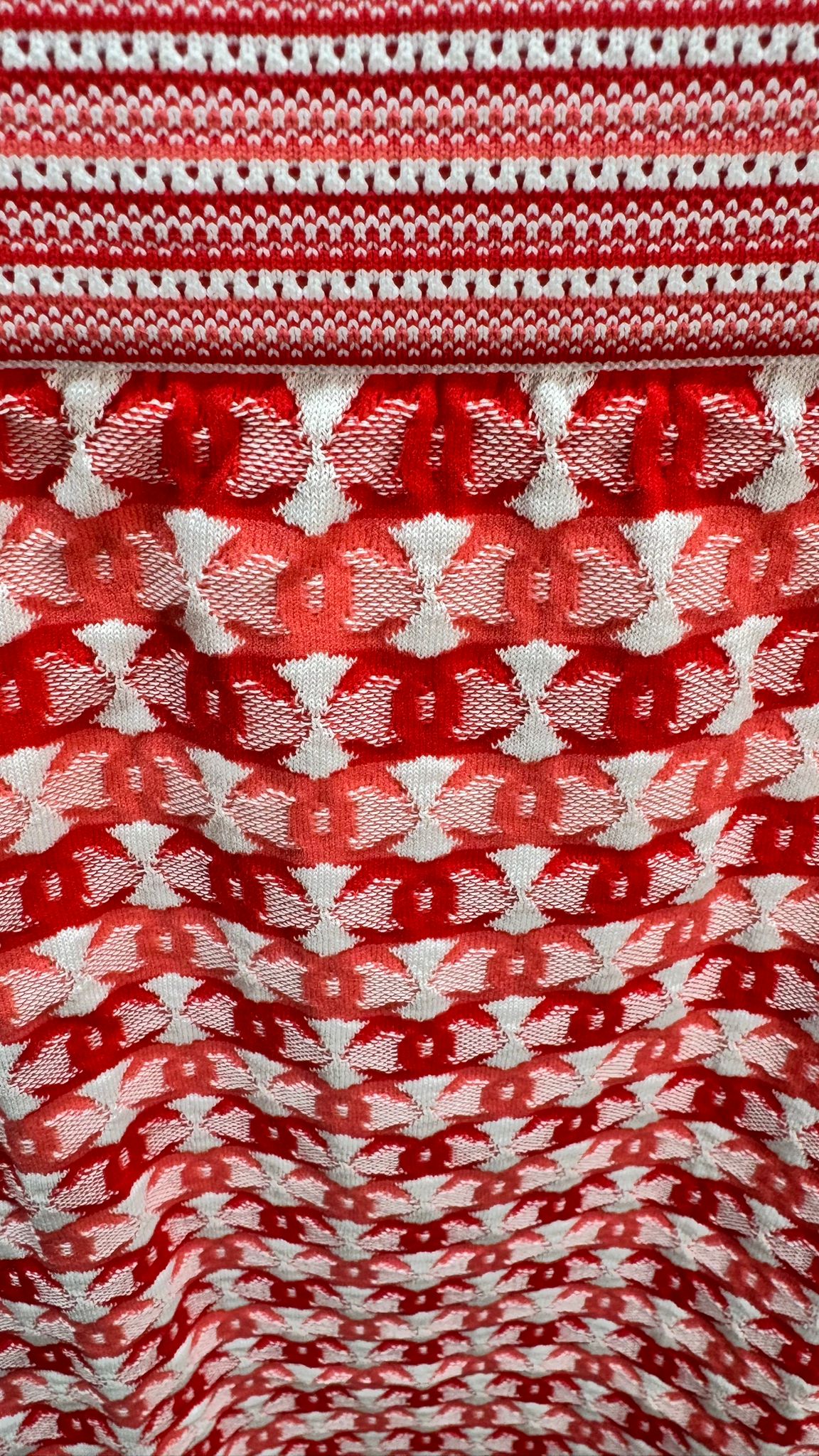 Chanel CC Logo Red Jacquard Skirt - New In Tags FR40 S/M