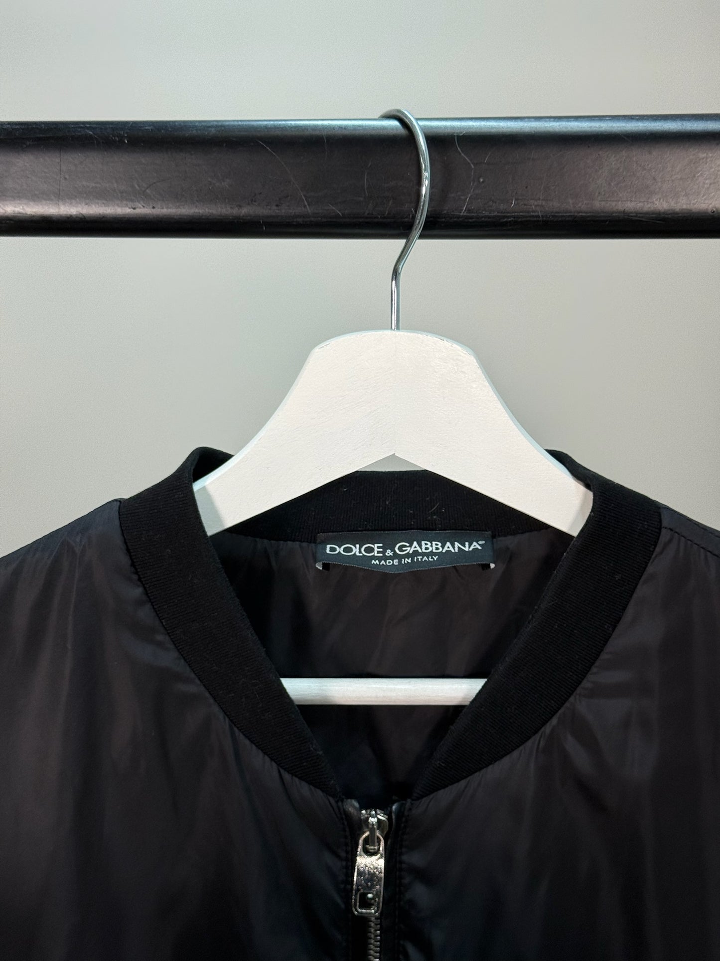 Dolce & Gabbana Black Nylon Bomber Jacket - 52/ Large