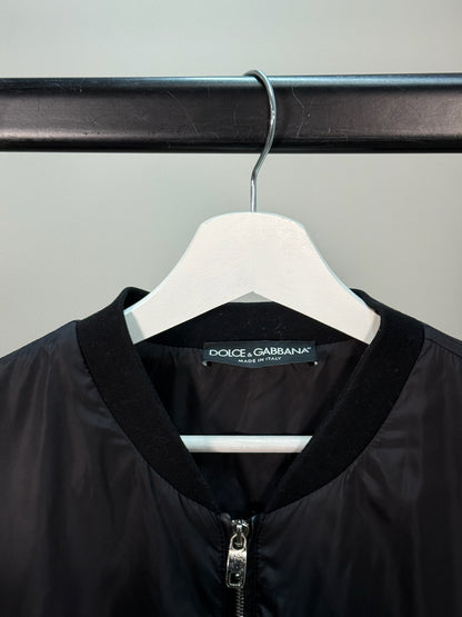 Dolce & Gabbana Black Nylon Bomber Jacket - 52/ Large