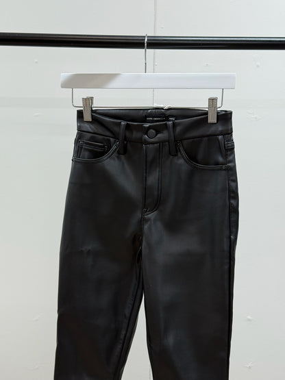 Good America Black Leather Flare Pants , New With Tags - 0/25