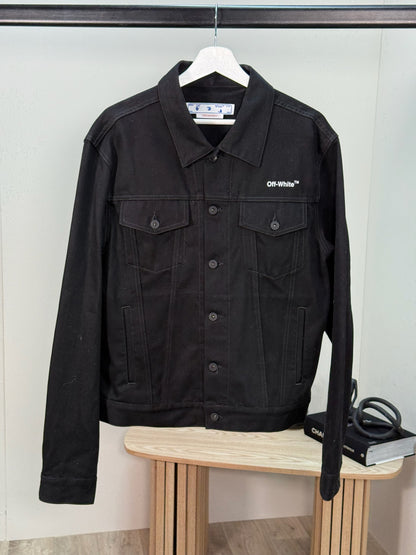 Off-White Black White Arrow Denim Jacket - Large