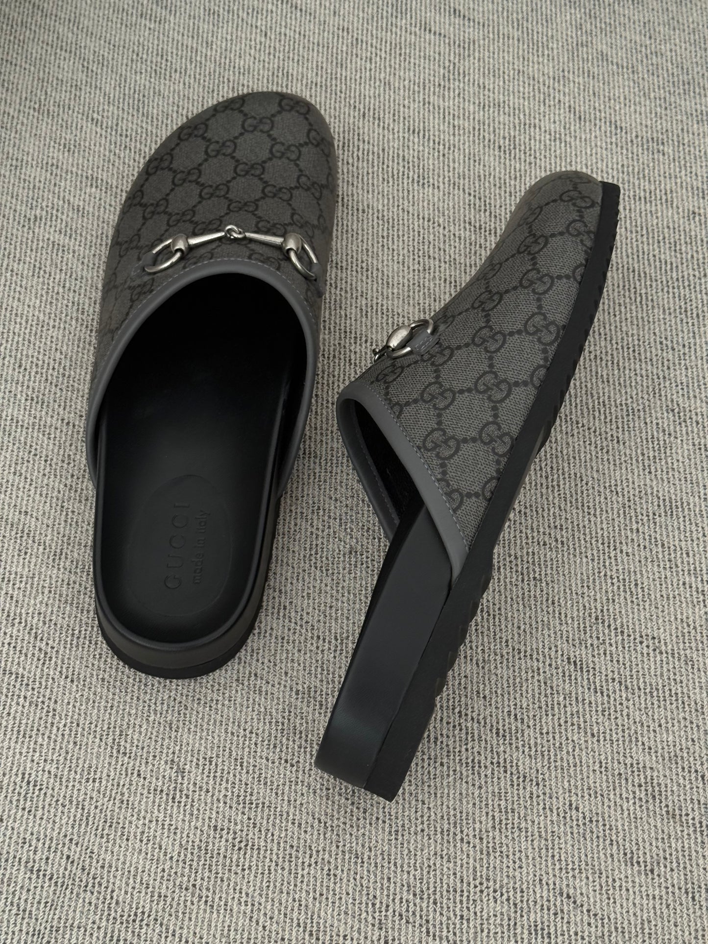 Gucci GG Horsebite Slider Mules- UK 10 Brand New