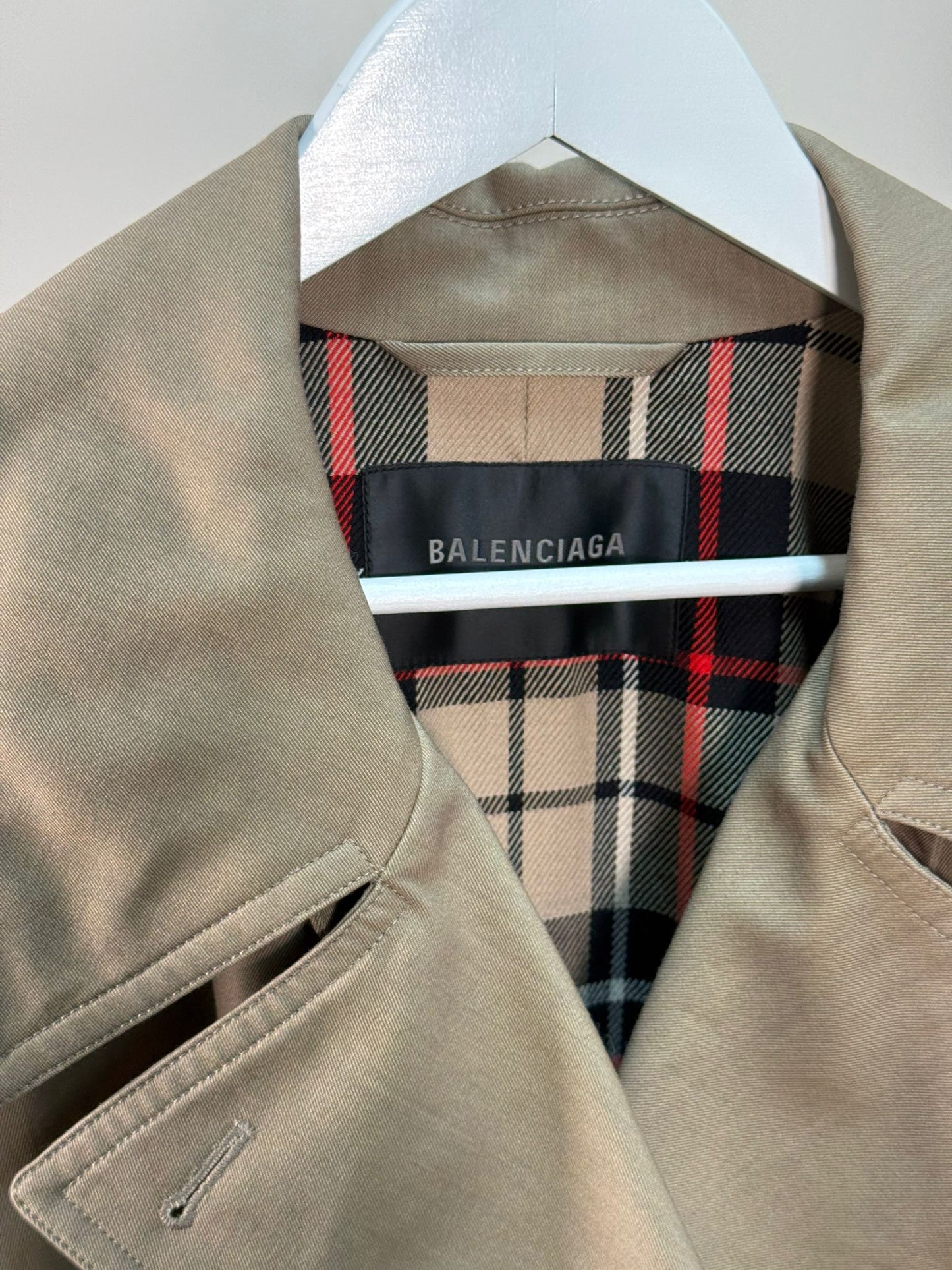 Balenciaga Beige Trench Coat - Size 2/UK10 Medium