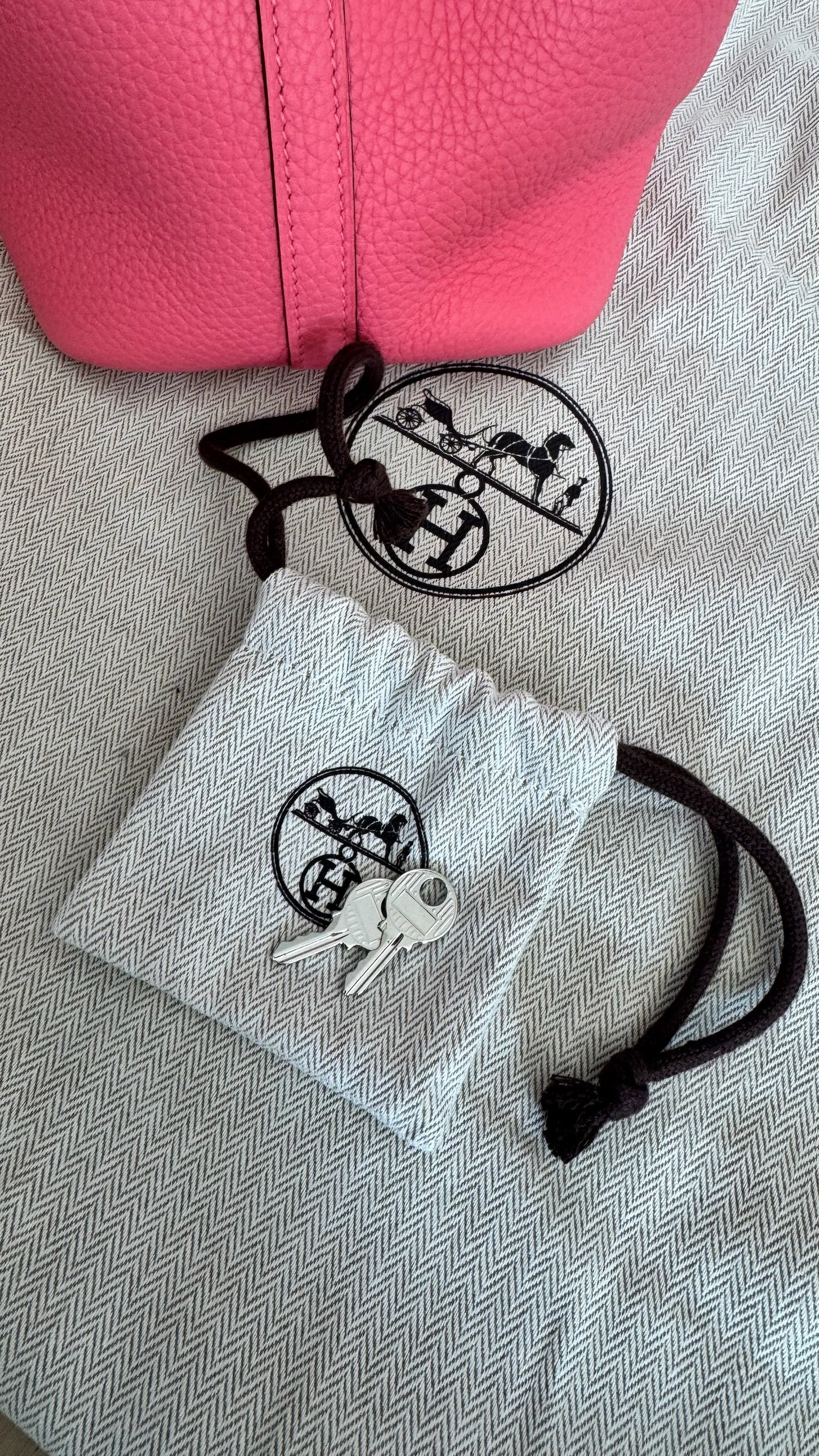Hermès Pink Clements Picotin lock bag