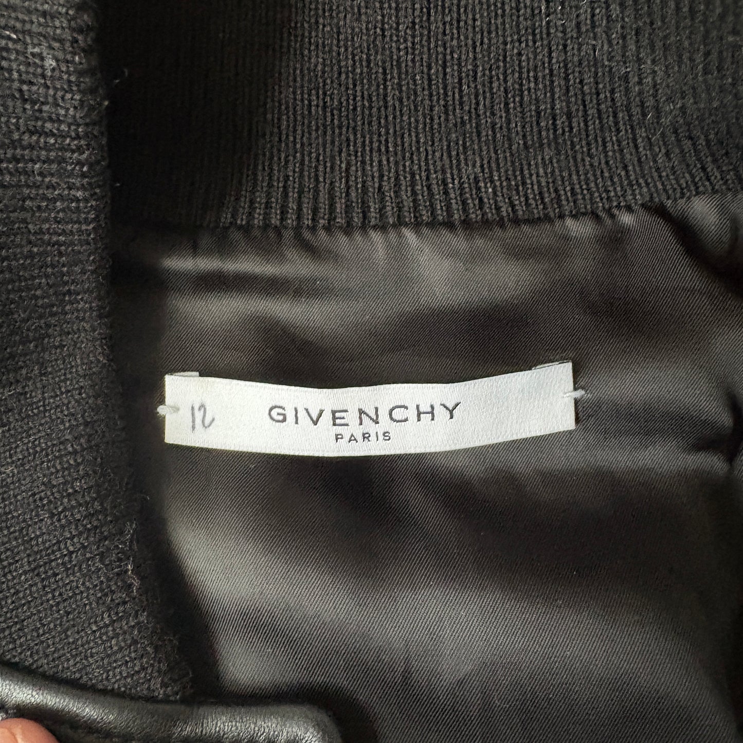 Givenchy Black Leather Jacket – UK46