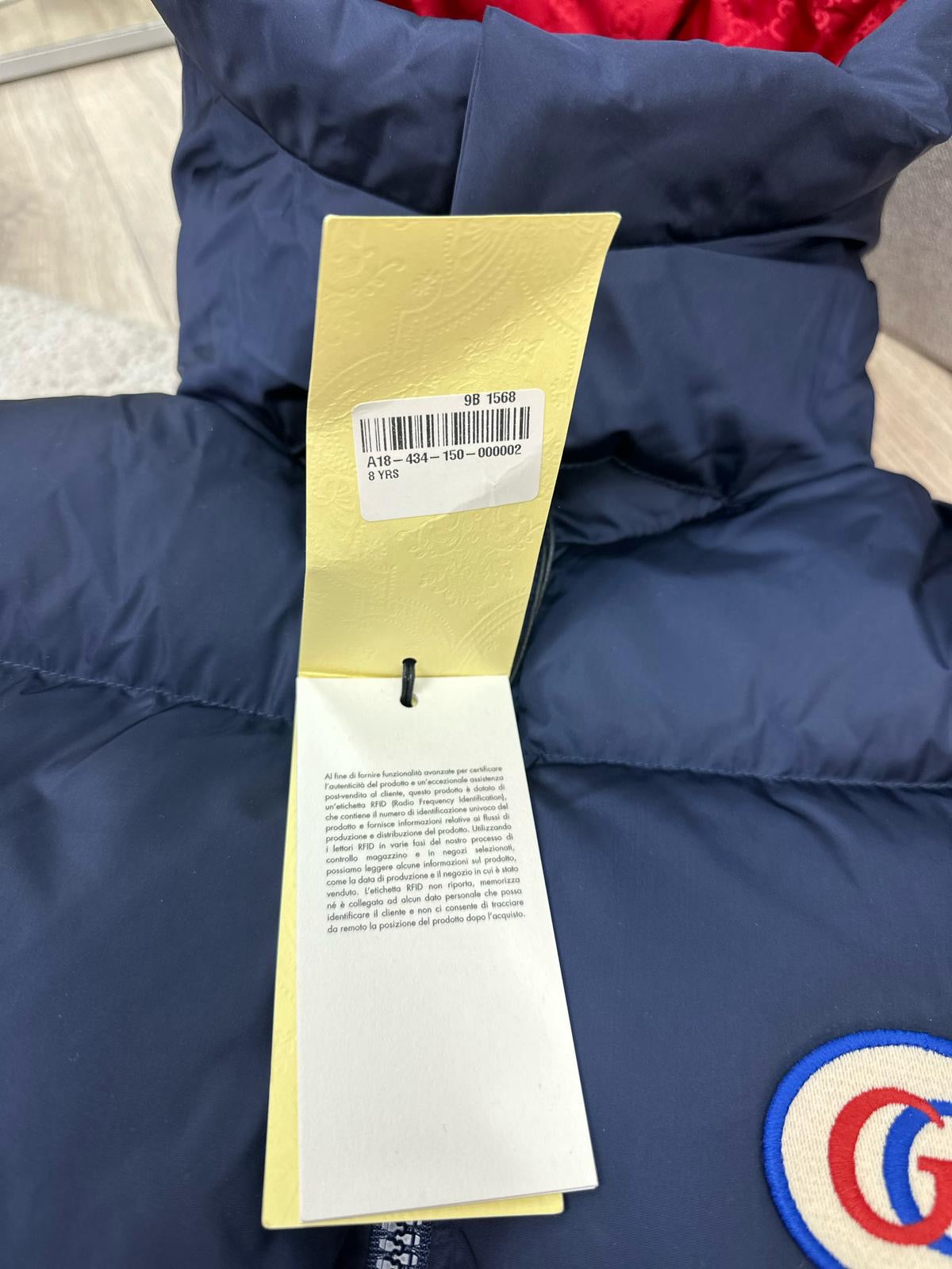 Gucci Navy GG Padded Coat - New in Tags Age 8
