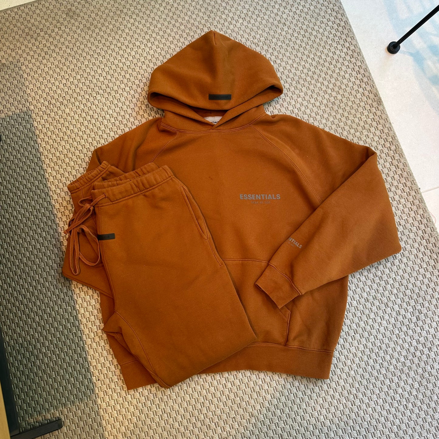 Fear Of God Essentials brown / burnt orange tracksuit  - Medium