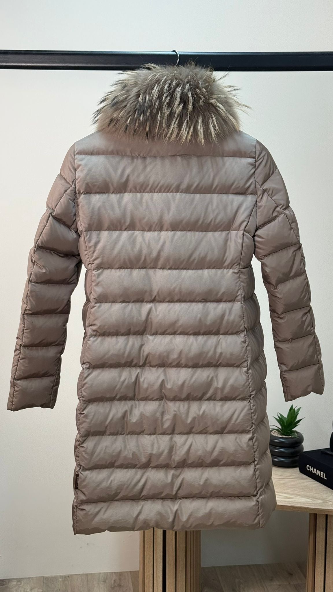 Moncler Lemming Fur Down Puffer Quilted Parka Jacket -Size 1/Small