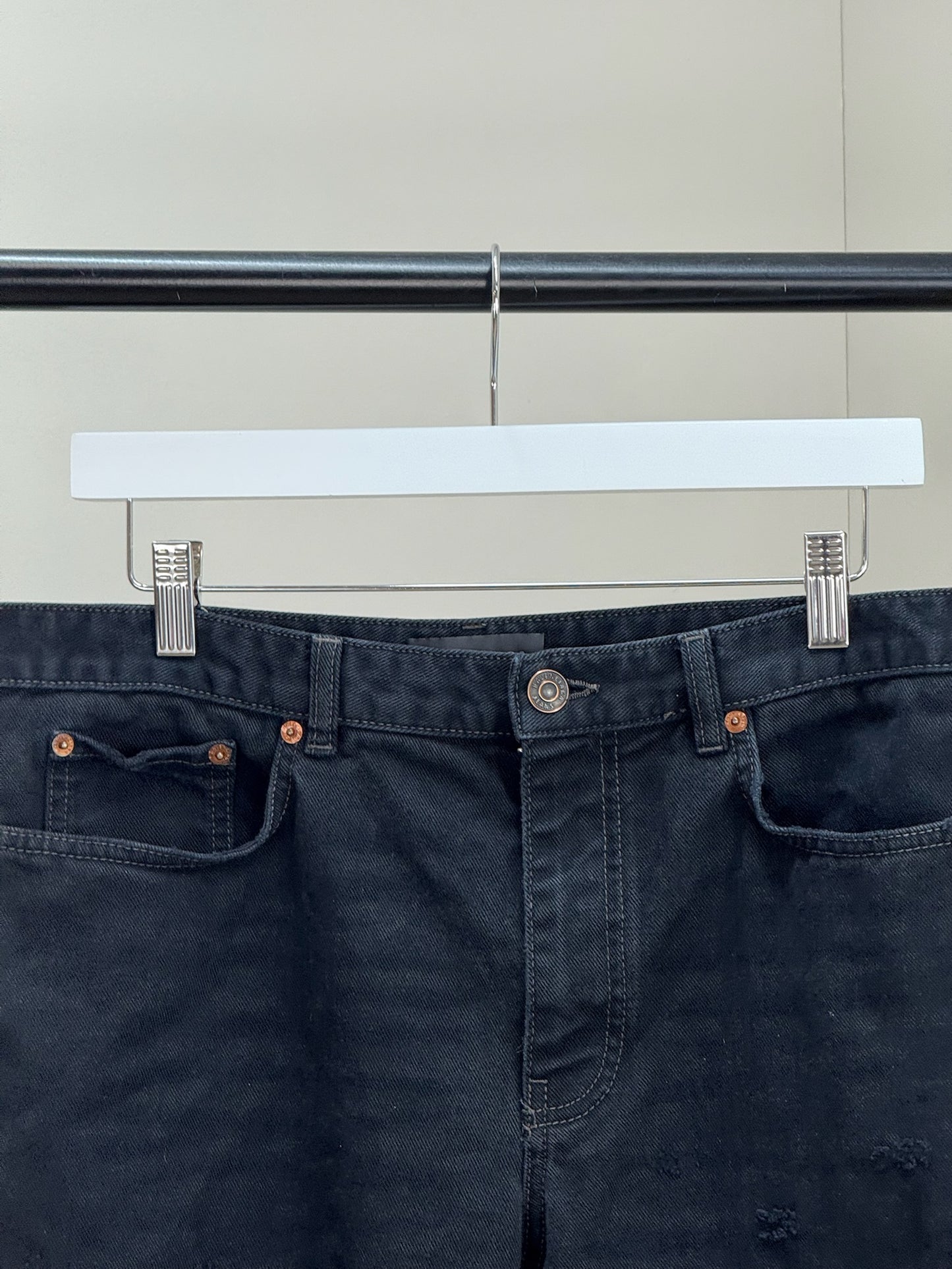Balenciaga Black logo on back black jeans - 34
