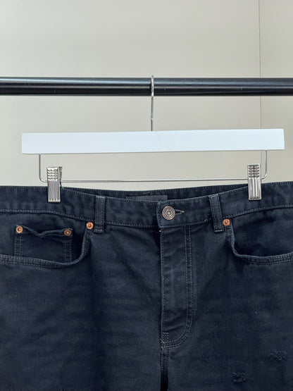 Balenciaga Black logo on back black jeans - 34