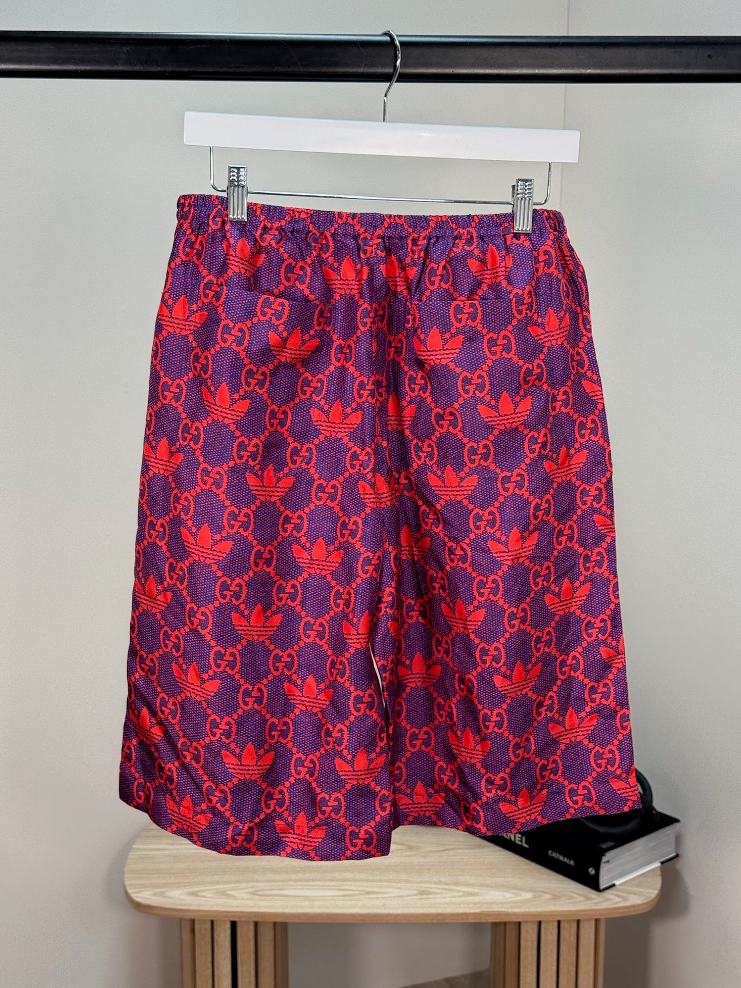 Gucci X Adidas Gucci X Adidas Pink Marco GG Trefoil Print Silk Shorts - Brand New In Tags Size 46/Small