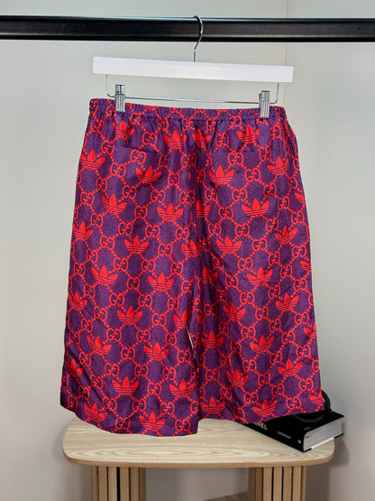 Gucci X Adidas Gucci X Adidas Pink Marco GG Trefoil Print Silk Shorts - Brand New In Tags Size 46/Small