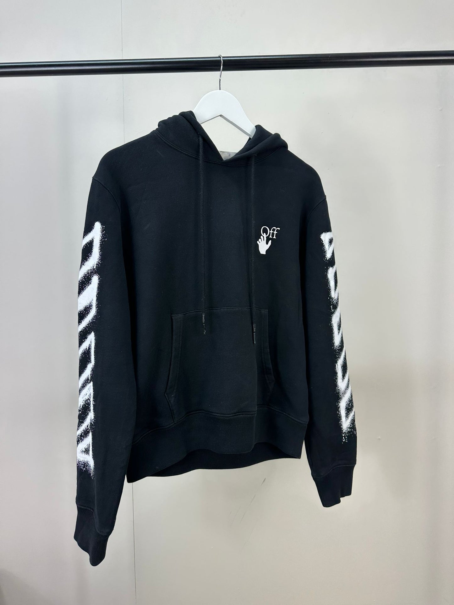 Off-White Black Spray Paint Cross Jumper - Small