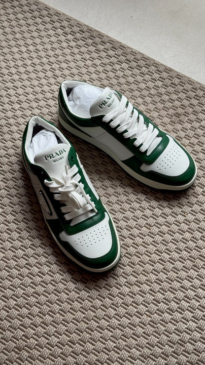 Prada Downtown Low Green Trainers- Brand New - UK 6