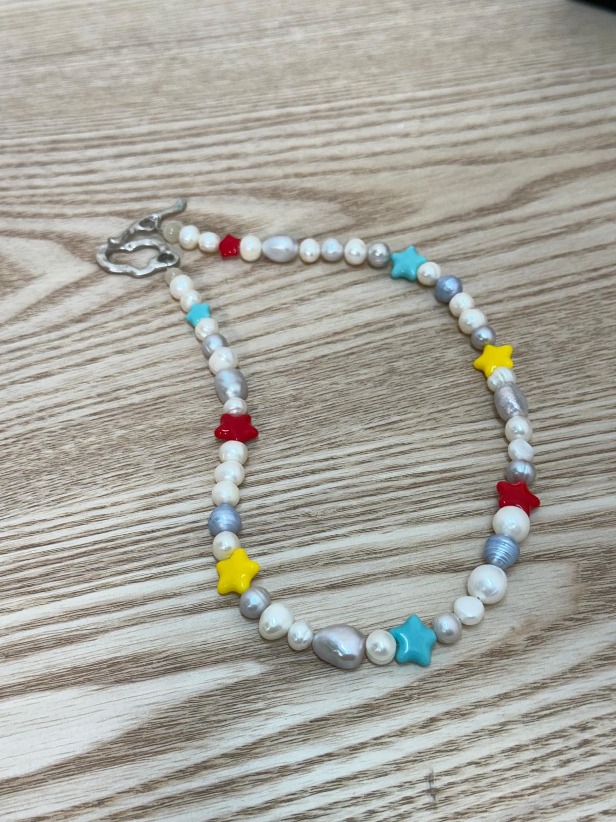 Ian Charms Pearl Star Beaded Dmp Necklace - One Size