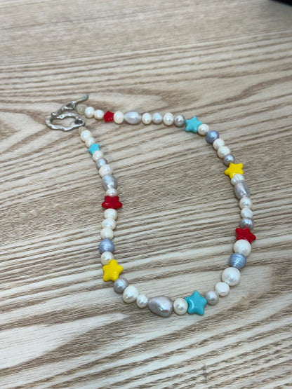 Ian Charms Pearl Star Beaded Dmp Necklace - One Size