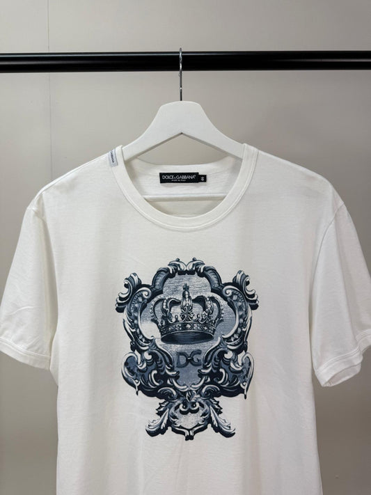 Dolce & Gabbana Blue Crown T-Shirt - 46, UK Small