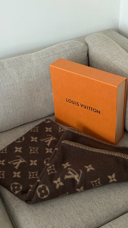 Louis Vuitton Neo Monogram Cashmere Blanket- Brand New In Box