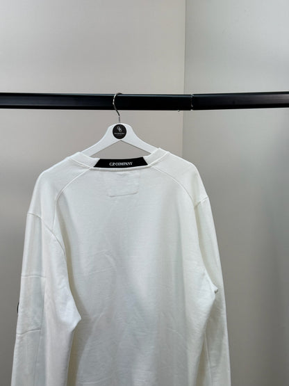 CP Company White Badge Logo Jumper - XXL