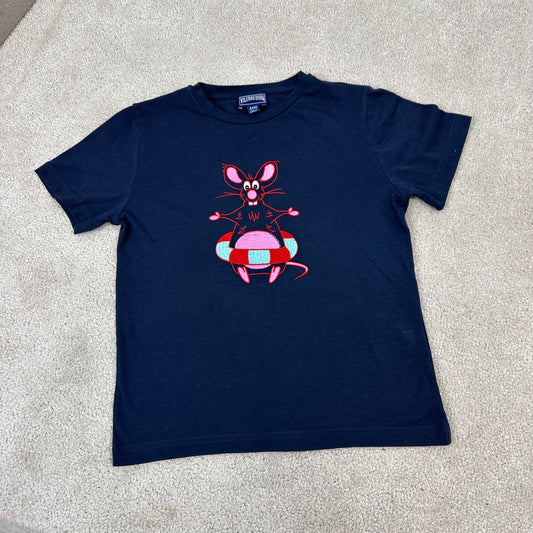 Kids Vilebrequin navy with red rat logo t-shirt - Age 8