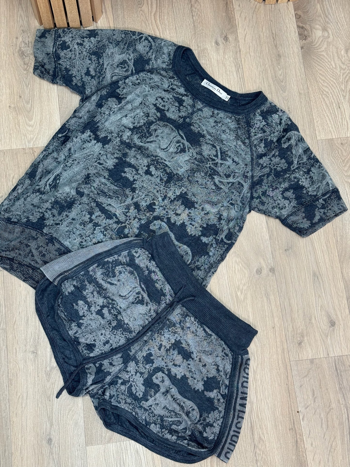 Dior Grey Toile De Jouy Motif Set - UK 8