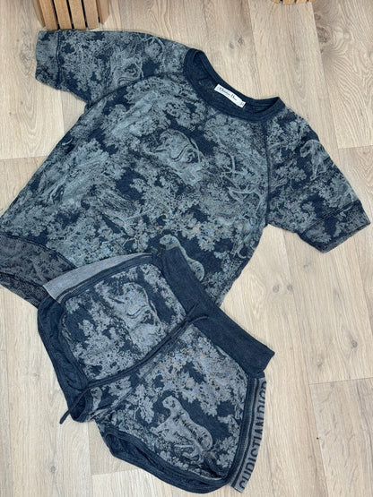 Dior Grey Toile De Jouy Motif Set - UK 8