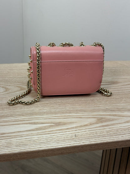 Chrisitan Louboutin Pink Leather Spiked Sweet Charity Bag - One Size