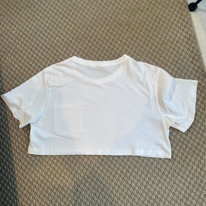 Alexander Wang White Logo Crop Top - Medium