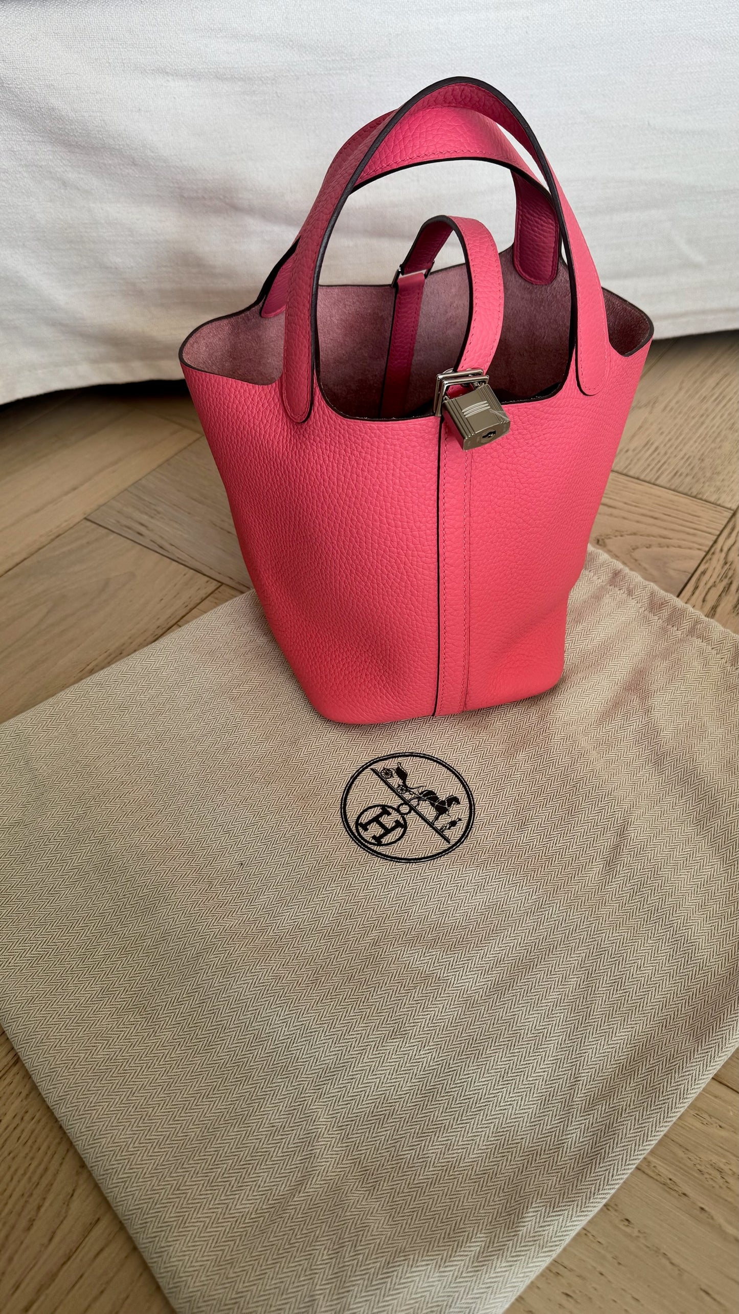 Hermès Pink Clements Picotin lock bag
