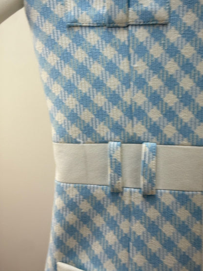 Balmain Blue White Checked Dress -UK 6/34