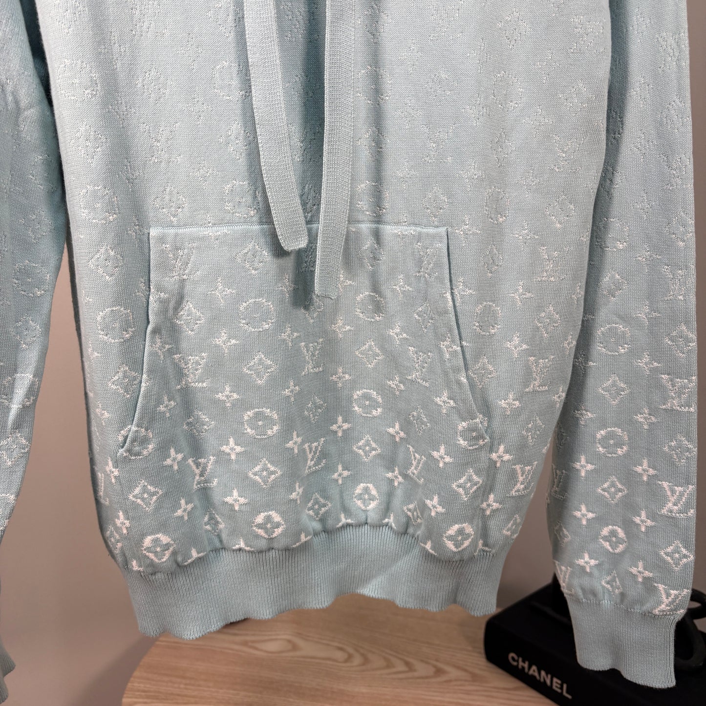 Louis Vuitton Pale Blue Monogram Hoody – XS
