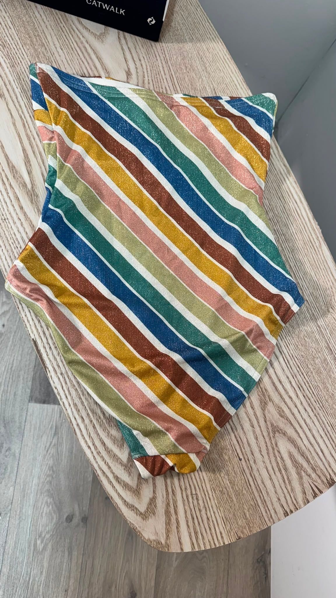 Zimmerman Everly Metallic Stripe Bandu Swimsuit, Brand New - UK 10. Small fitting so suited for UK 8