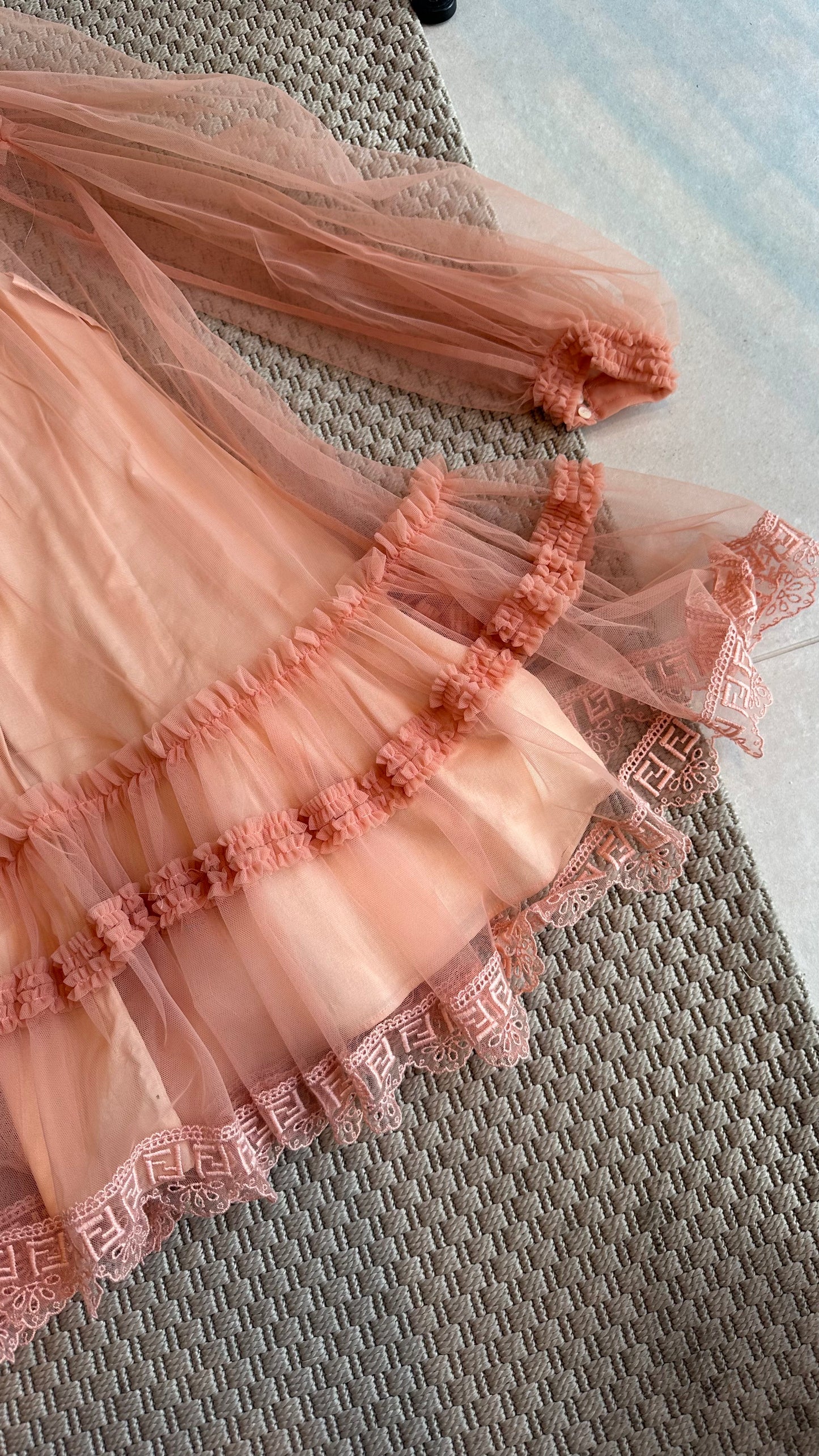 Kids Fendi peach dress , brand new - Age 10