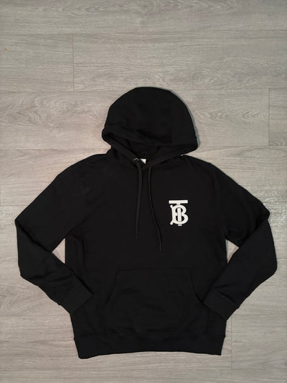 Burberry Monogram Motif ‘TB’ Cotton Hoodie – Medium