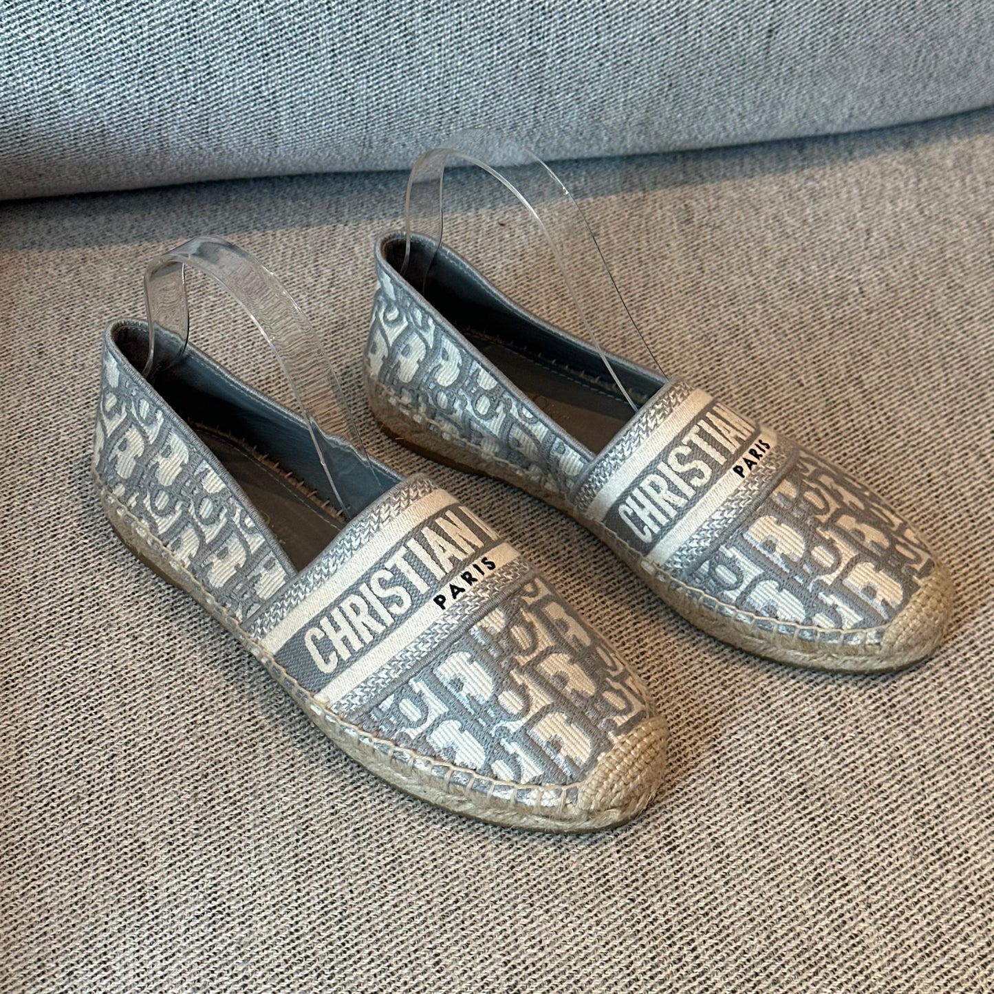 Dior Grey Oblique Gravville Espridille Shoe - UK 4.5