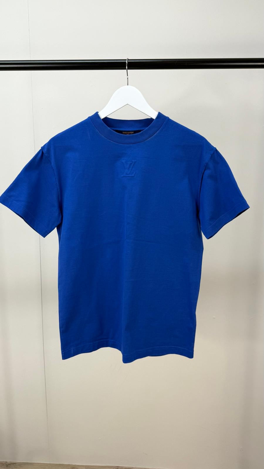 Louis Vuitton Blue LV Embossed Logo on Back T-Shirt - XS