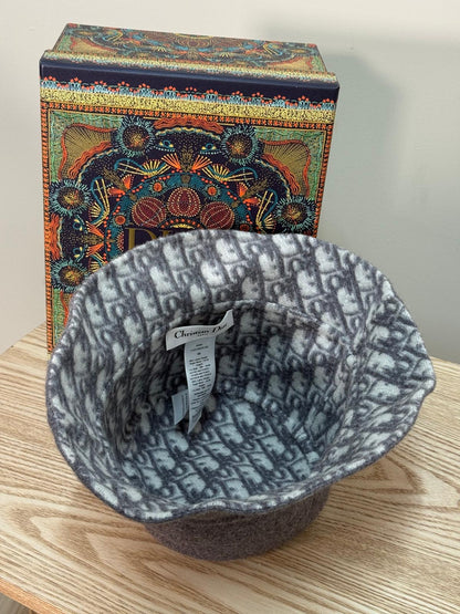 Dior Grey Wool Bucket Hat - Size 58