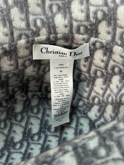 Dior Grey Wool Bucket Hat - Size 58