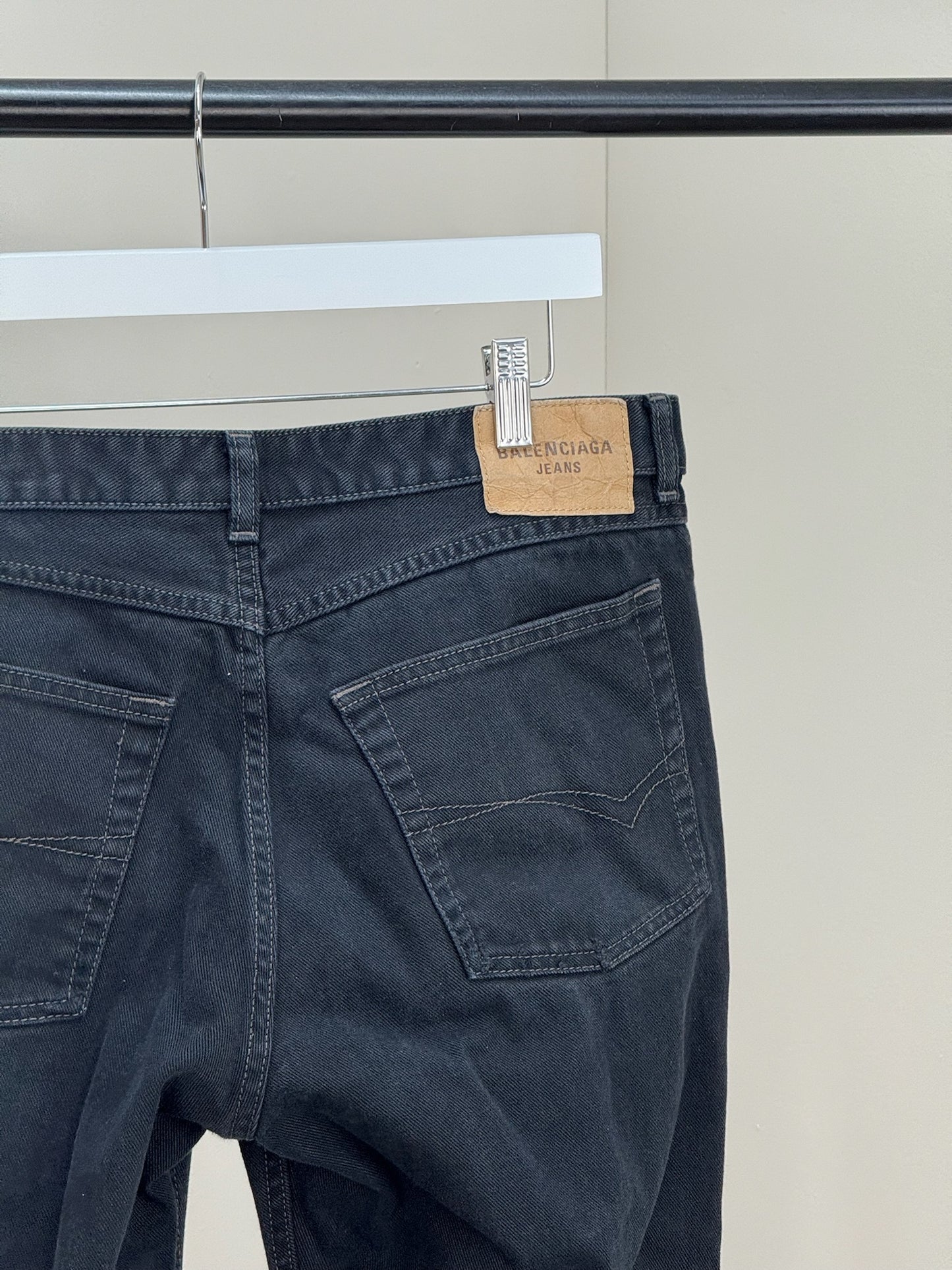Balenciaga Black logo on back black jeans - 34