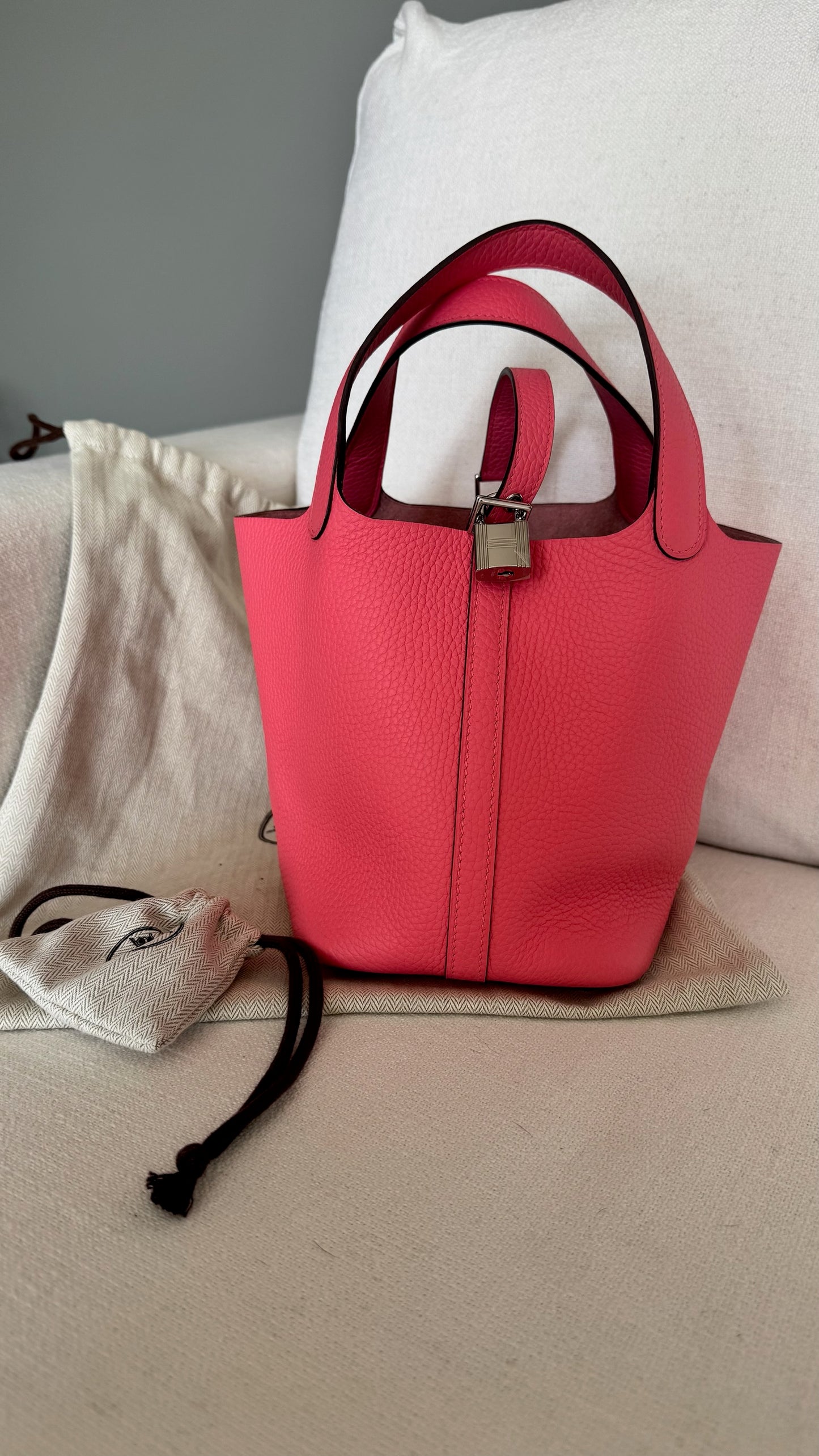 Hermès Pink Clements Picotin lock bag