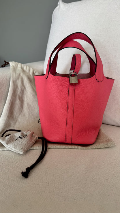Hermès Pink Clements Picotin lock bag