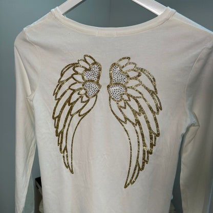Kids Angel Face Long Sleeve Wings Top – New In Tags Age 12-13