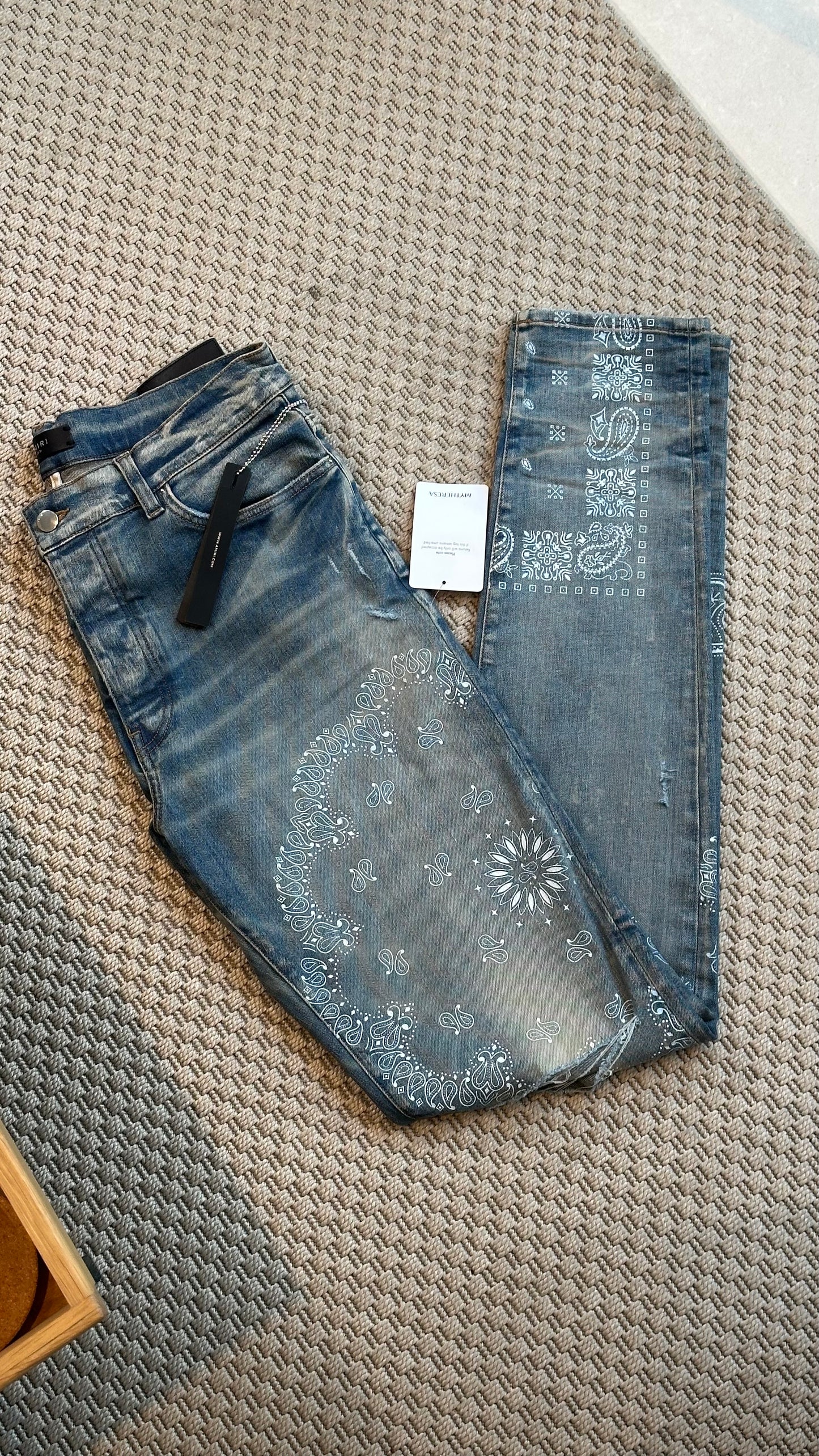 Amiri Blue Bandana MX1 Jeans – New In Tags 36
