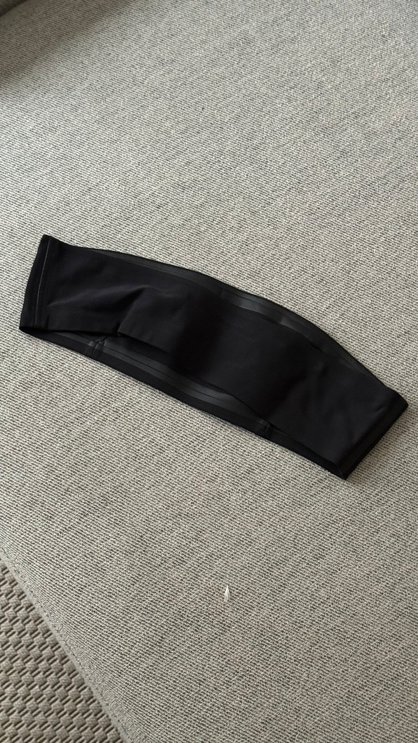 Prada Black Red Logo Bandeau Top - Medium