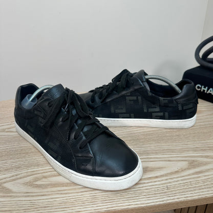 Fendi Black FF Insert Trainers – UK 8