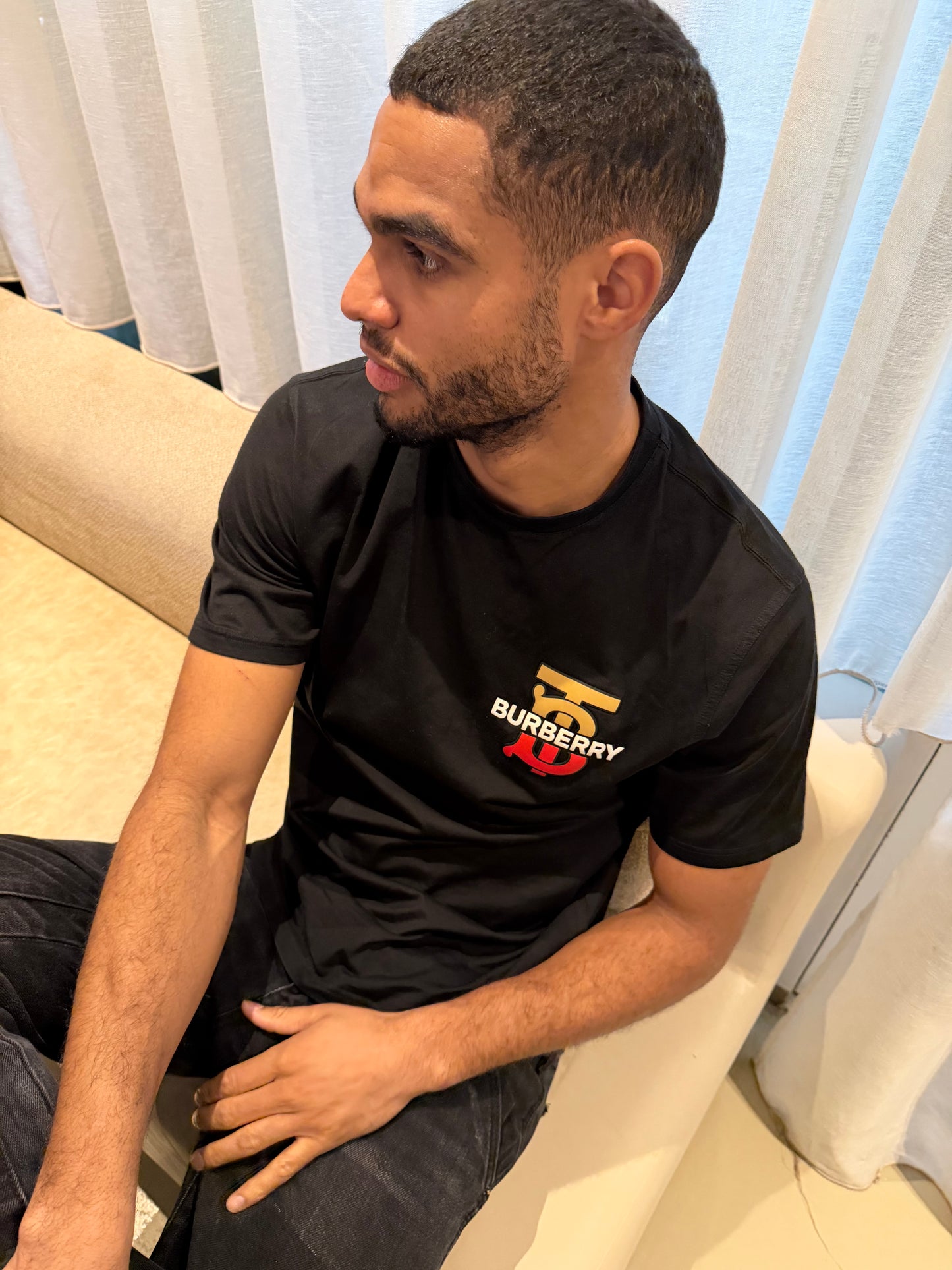 Burberry Black TB Logo T-Shirt – Medium