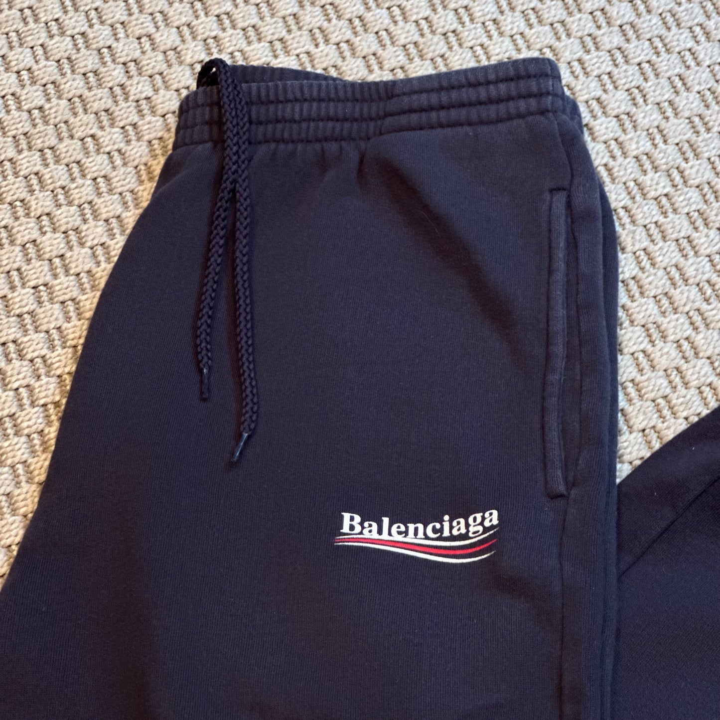 Balenciaga Navy Blue tracksuit bottoms - Small