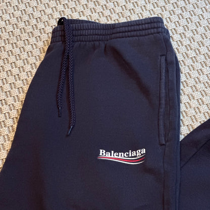 Balenciaga Navy Blue tracksuit bottoms - Small